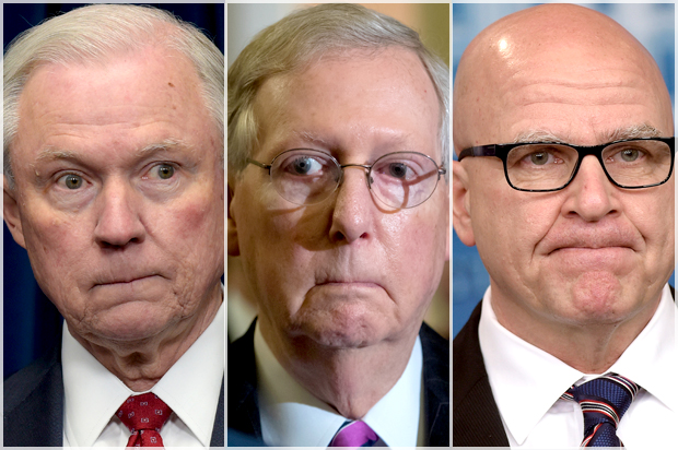 Jeff Sessions; Mitch McConnell; H. R. McMaster (AP/Susan Walsh/J. Scott Applewhite)