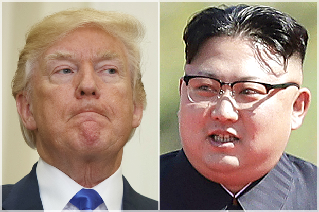 Donald Trump; Kim Jong-un (AP/Evan Vucci/Wong Maye-E)