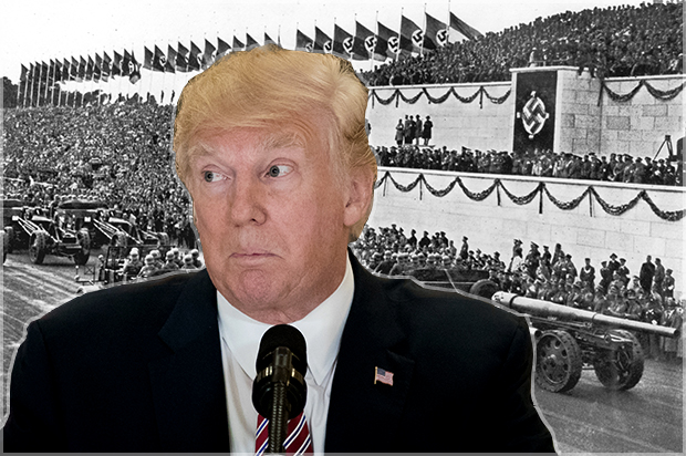 President Donald Trump and Armed Forces Day in Nuremberg, 1935 (Getty Images/Hulton Archive/ Drew Angerer)