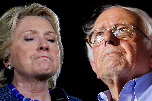 Hillary Clinton;Bernie Sanders (Getty/Justin Sullivan/AP/John Minchillo)