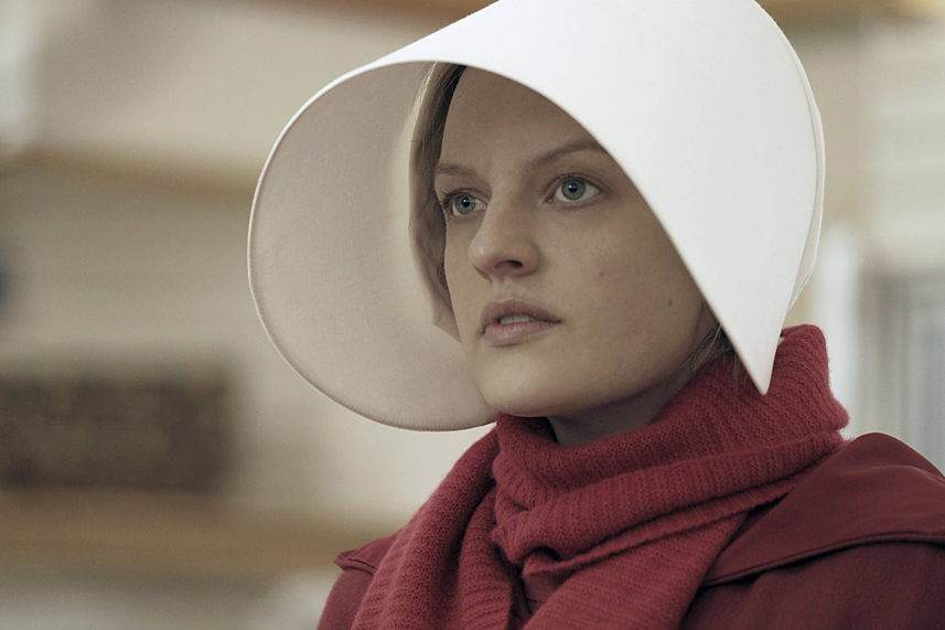 Elisabeth Moss as Offred in "The Handmaid's Tale" (Hulu/ George Kraychyk)