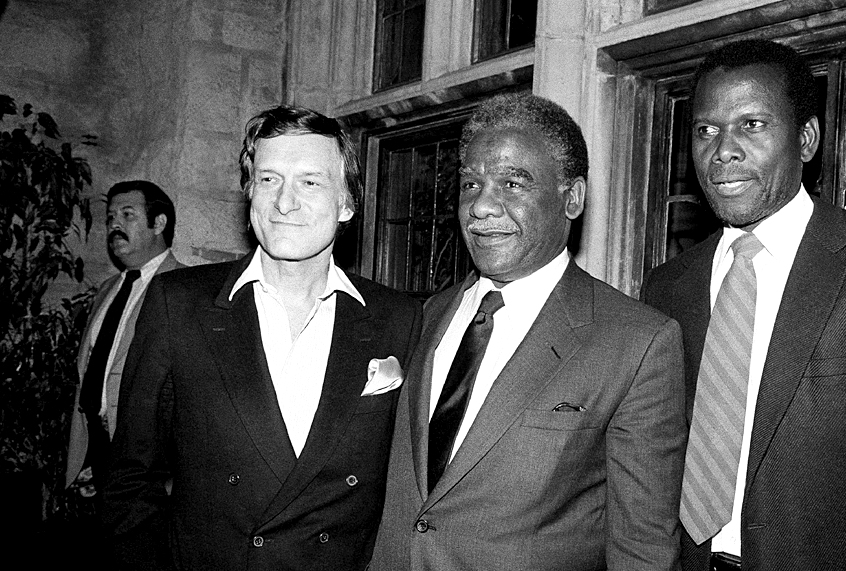 Hugh Hefner, Harold Washington and Sidney Poitier (AP/Suzanne Hanover)