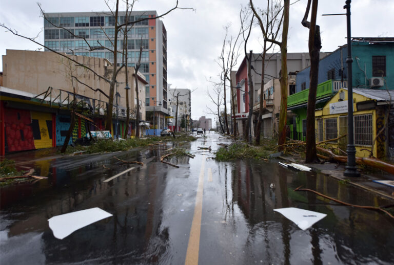 The aftermath of Hurricane Maria, San Juan, Puerto Rico, September 20, 2017. (Getty/Hector Retamal)