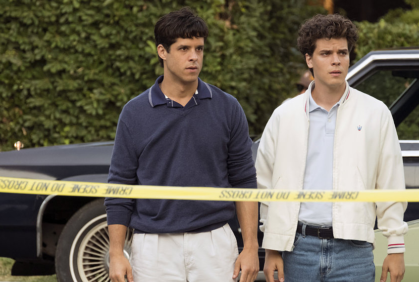Miles Gaston Villanueva as Lyle Menendez and Gus Halper as Eric Menendez in "Law & Order True Crime: The Menendez Murders" (NBC/Justin Lubin)
