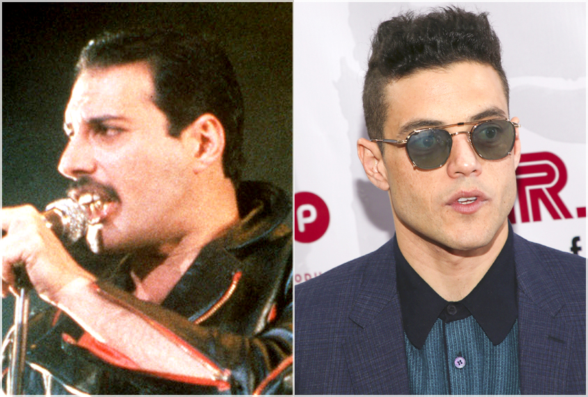 Freddie Mercury; Rami Malek (AP/Gill Allen/Brent N. Clarke)