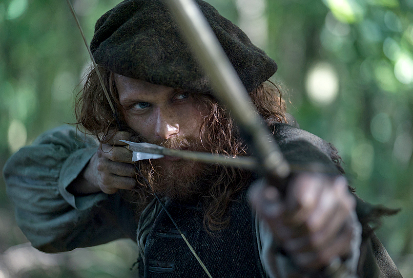 Sam Heughan as Jamie Fraser in "Outlander" (Starz/Aimee Spinks)