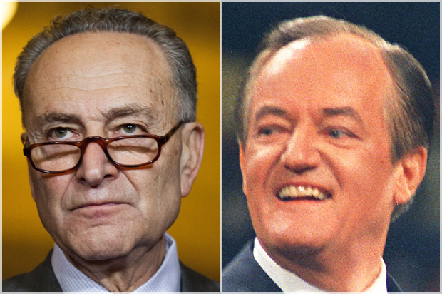 Chuck Schumer;  Hubert Humphrey (Getty/Zach Gibson/AP/)