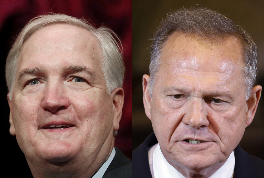 Luther Strange; Roy Moore (Getty/Mario Tama/AP/Butch Dill)
