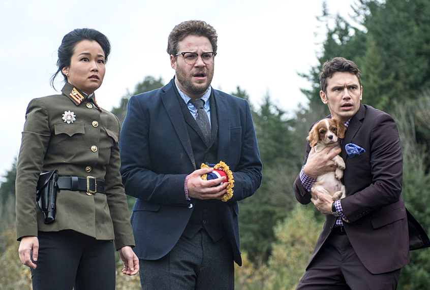Diana Bang, Seth Rogen, and  James Franco in "The Interview" (Columbia Pictures)
