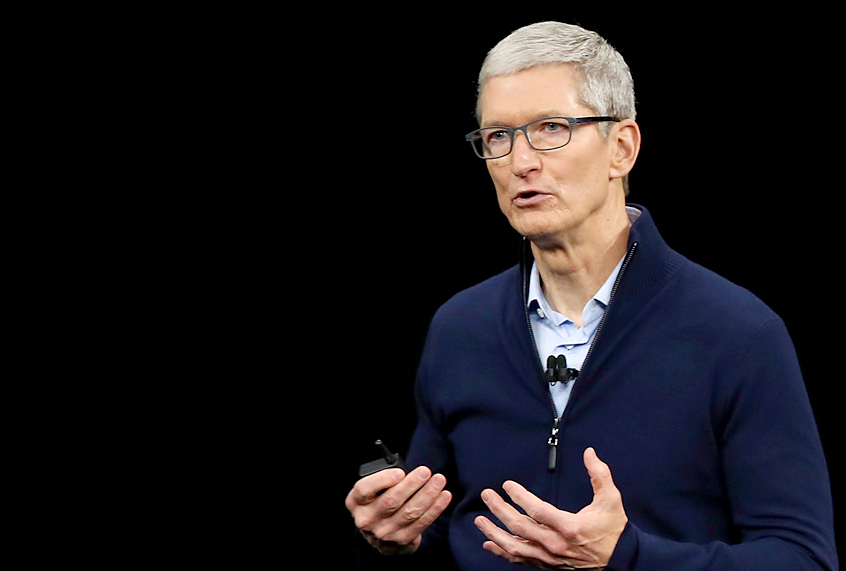 Apple CEO Tim Cook speaks during an Apple special event at the Steve Jobs Theatre (Getty/Justin Sullivan)