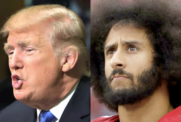 Donald Trump; Colin Kaepernick (Getty/Spencer Platt/AP/Marcio Jose Sanchez)