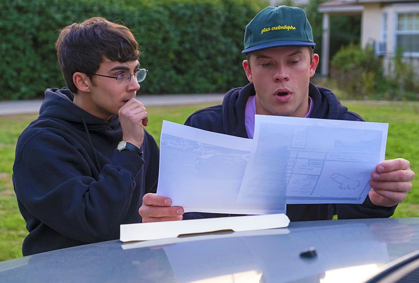 Tyler Alvarez and Jimmy Tatro in "American Vandal" (Netflix/Tyler Golden)