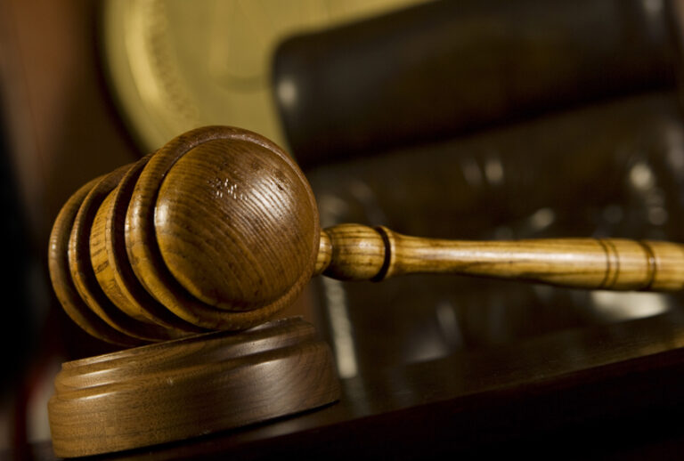 Closeup of gavel in court room (Getty Images/istockphoto)