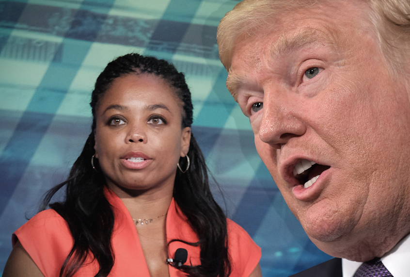 Jemele Hill; Donald Trump (Getty/D Dipasupil/Mandel Ngan/Photo montage by Salon)