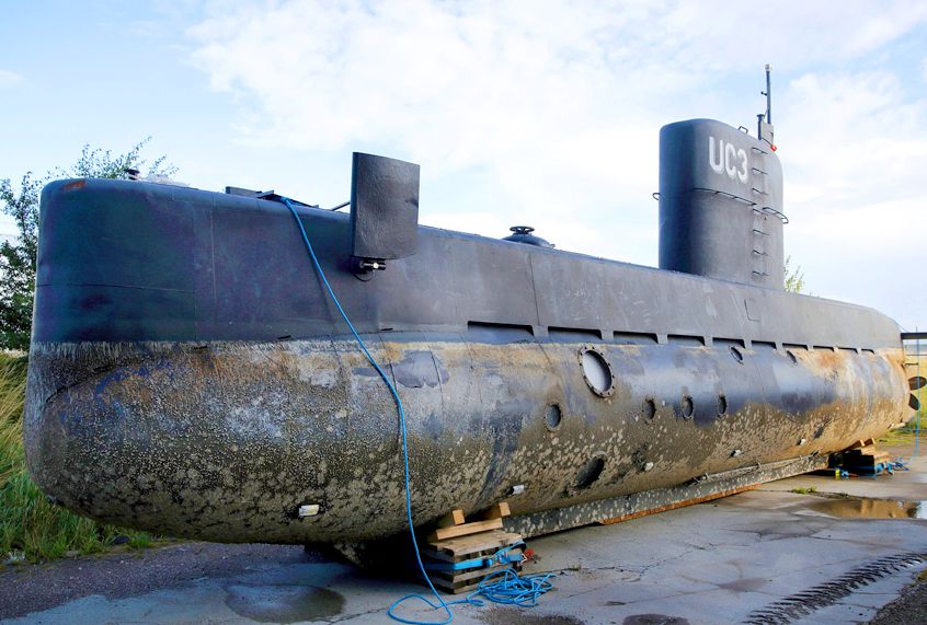 Peter Madsen's private submarine containing DNA that matches Kim Wall (AP/Jens Dresling)