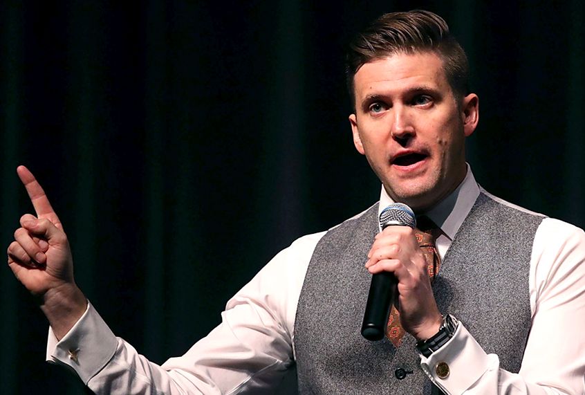 Richard Spencer speaking in Gainesville, Florida (Getty/Joe Raedle)