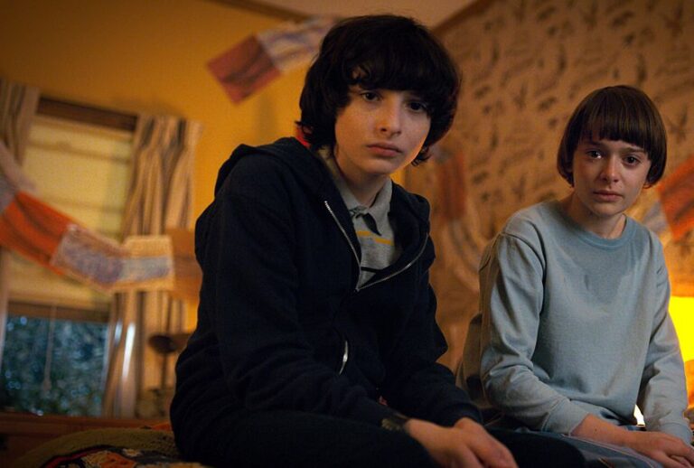 Finn Wolfhard and Noah Schnapp in "Stranger Things" (Netflix)