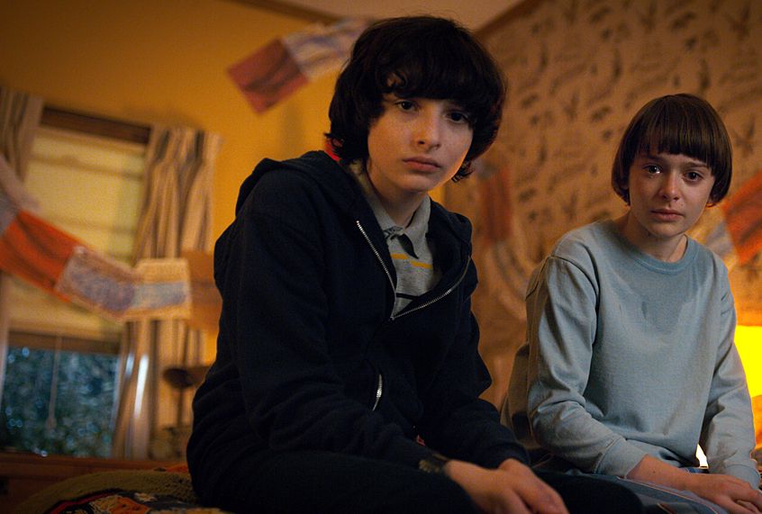 Finn Wolfhard and Noah Schnapp in "Stranger Things" (Netflix)
