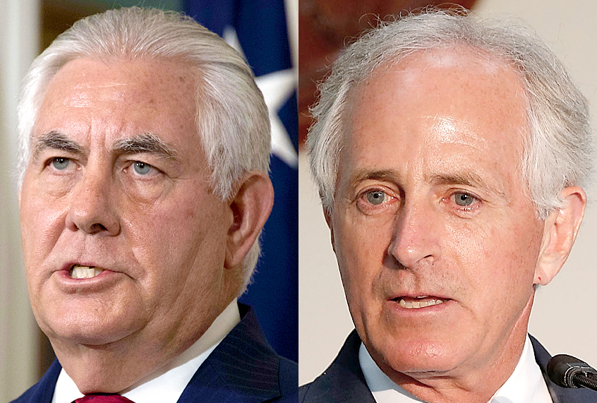 Rex Tillerson; Bob Corker (Getty/Jim Watson/Paul Morigi)