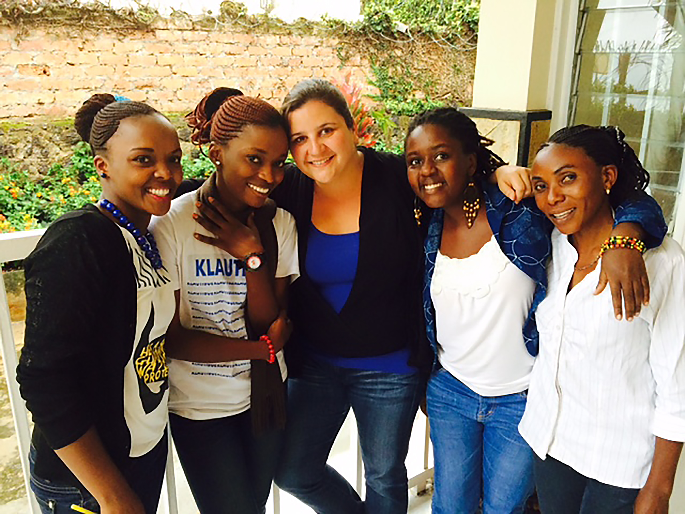 In Congo: Mariam Aboubakar Esperance, Esther Nsapu, Cristi Hegranes, Noella Nyirabihogo and Merveille Kavira Luneghe. (Brad Argo)