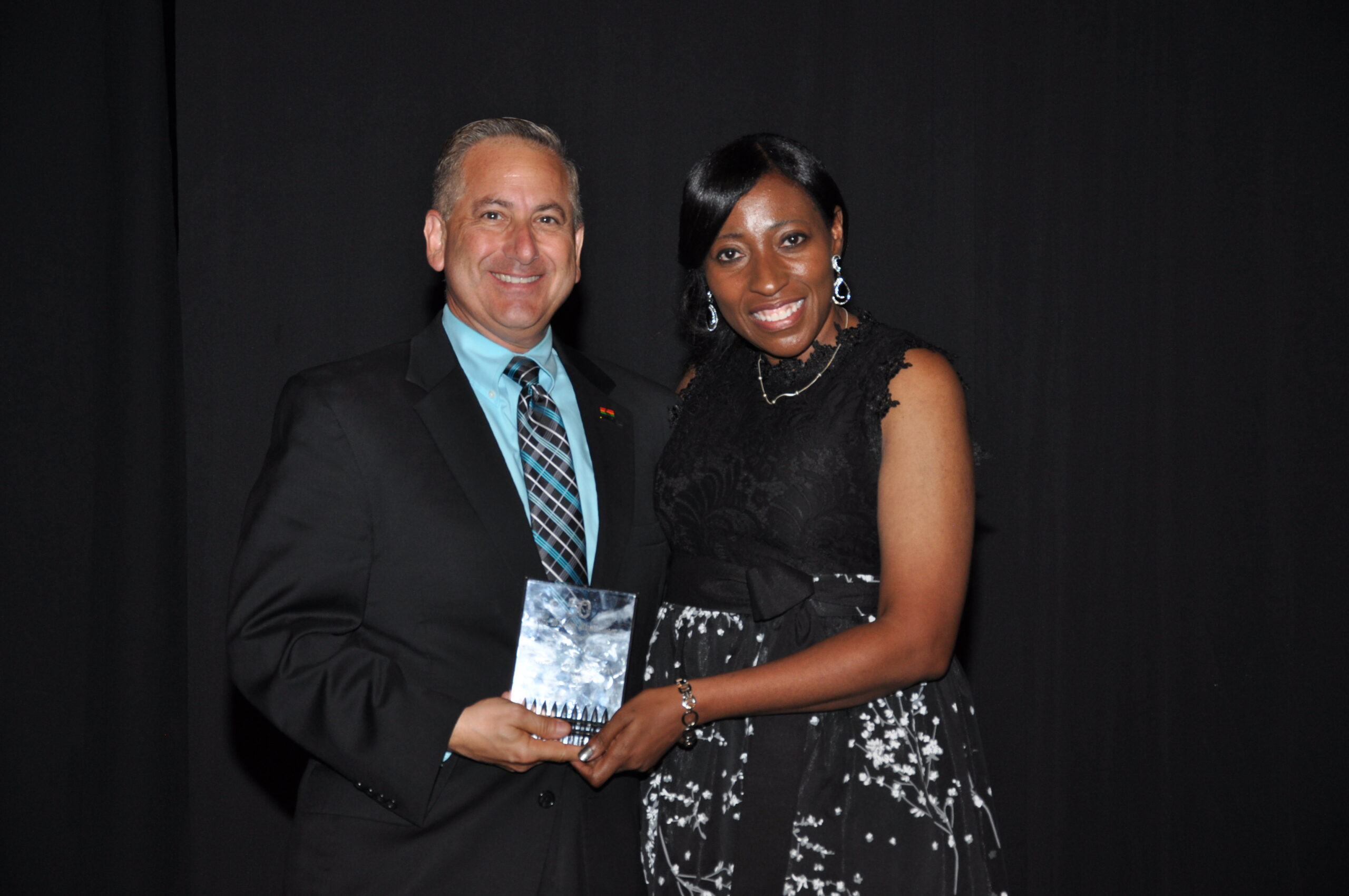 Mayor of St. Petersburg Rick Kriseman with Weekly Challenger editor Lyn Johnson at the publication’s 50th anniversary celebration (Tim Kelly Photography)