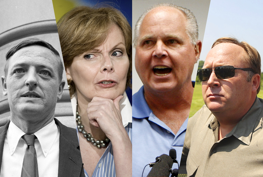 William F. Buckley, Jr.; Peggy Noonan; Rush Limbaugh; Alex Jones (AP/Getty/Salon)