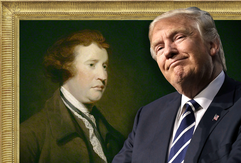 Edmund Burke; Donald Trump (Getty/Wikimedia/Salon)