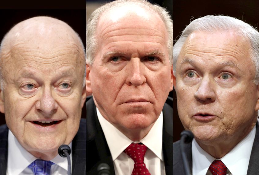 James Clapper; John Brennan; James Comey (AP/Pablo Martinez Monsivais/Jacquelyn Martin)
