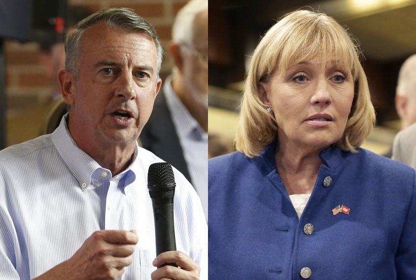 Ed Gillespie; Kim Guadagno (AP/Steve Helber/Seth Wenig)