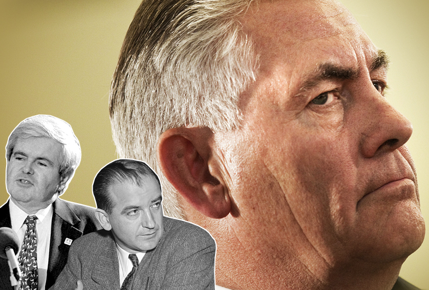 Newt Gingrich; Joseph McCarthy; Rex Tillerson (AP/Getty/Salon)