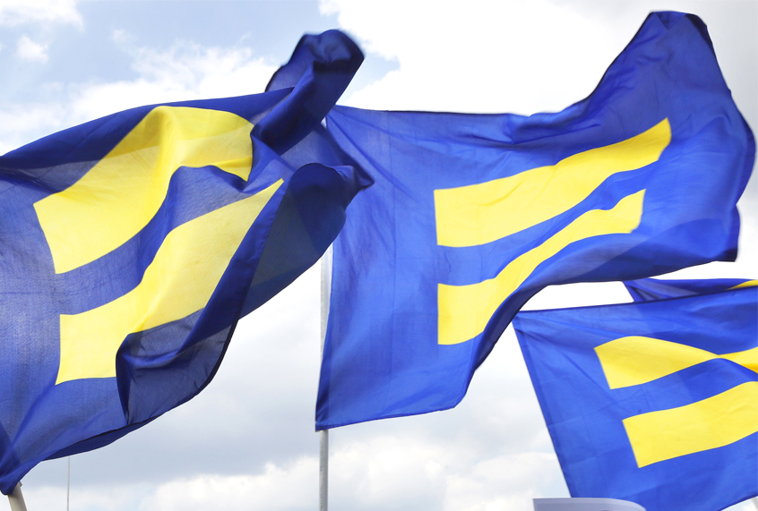 Human Rights Campaign "equality flags" (AP/Jacquelyn Martin)