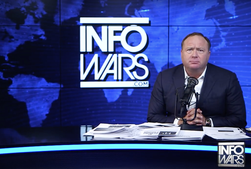 Alex Jones on "Infowars" (YouTube/The Alex Jones Channel)
