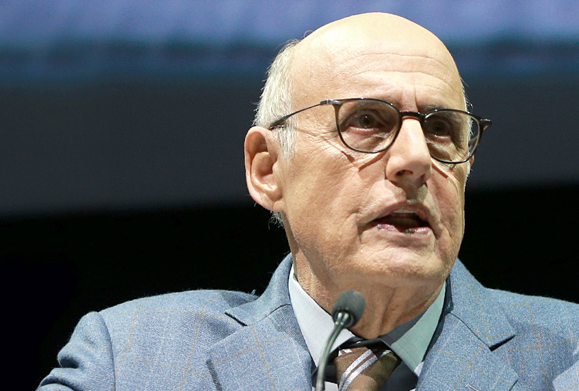LOS ANGELES, CA - NOVEMBER 02:  Host Jeffrey Tambor speaks onstaged during the 2017 Clio Entertainment Awards at The Theatre at Ace Hotel on November 2, 2017 in Los Angeles, California.  (Photo by /Getty Images) (Getty/Rich Fury)