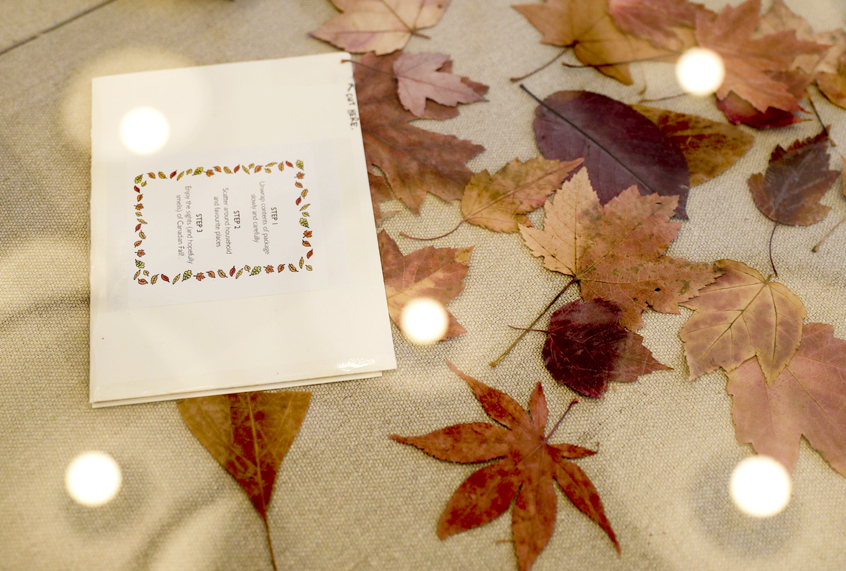 An envelope of leaves mailed from Canada to San Diego so a long-distance paramour could experience changing seasons in Southern California at the Museum of Broken Relationships. (AP/Chris Carlson)