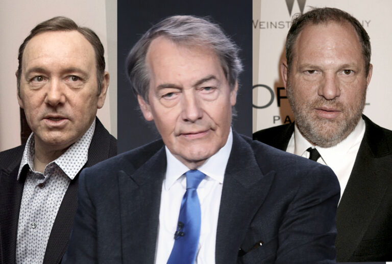 Kevin Spacey; Charlie Rose; Harvey Weinstein (AP/Getty/Photo montage by Salon)