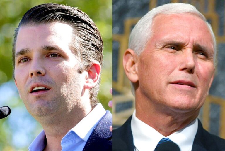 Donald Trump Jr.; Mike Pence (AP/Matt York/Getty/Ethan Miller)