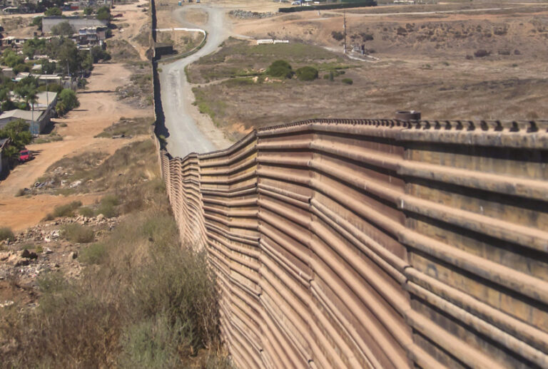 A wall along the border between the United States and Mexico (Getty/Omar Martinez)