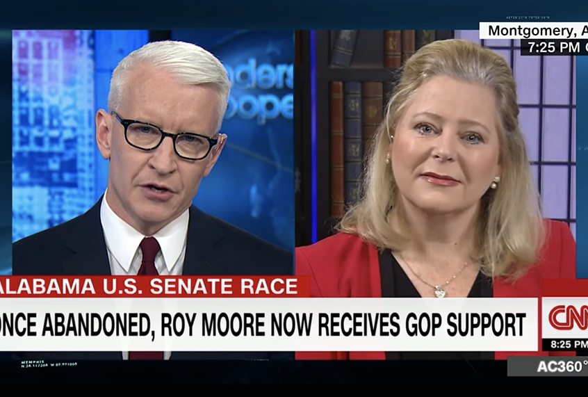 Anderson Cooper questions Roy Moore's spokeswoman Janet Porter (CNN)