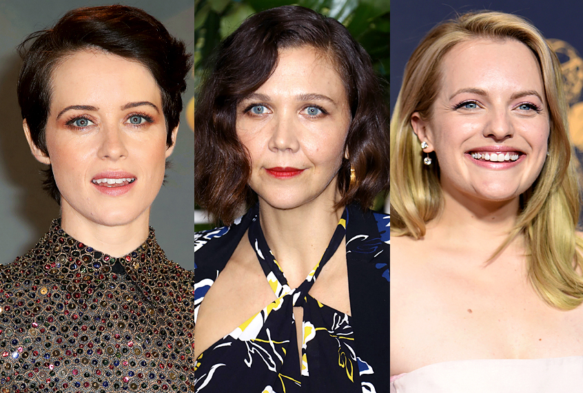Claire Foy; Maggie Gyllenhaal; Elisabeth Moss (AP/ Grant Pollard/John Nacion/Richard Shotwell)