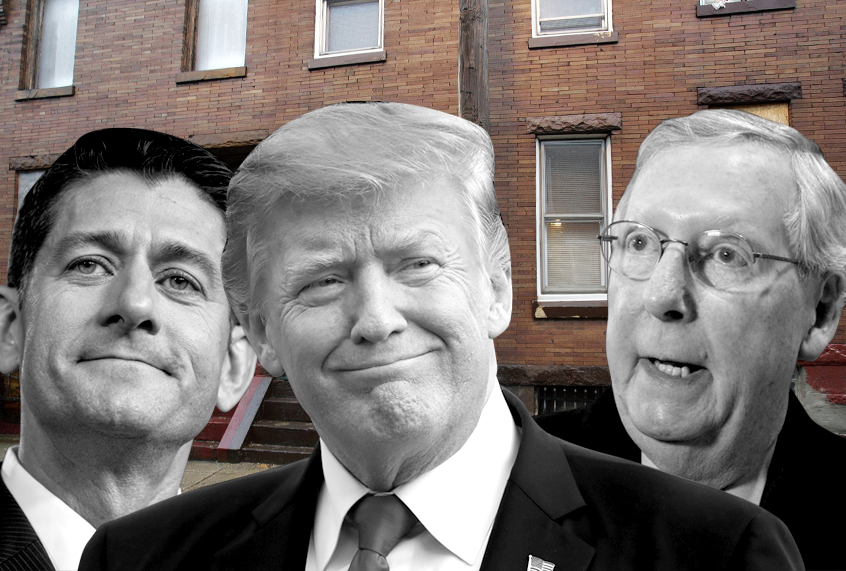 Paul Ryan; Donald Trump; Mitch McConnell (AP/Photo Montage by Salon)