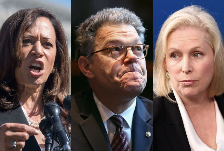 Kamala Harris; Al Franken; Kirsten Gillibrand (Getty Images)