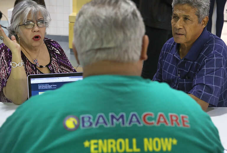 People sign up for insurance under the Affordable Care Act. (Getty/Joe Raedle)