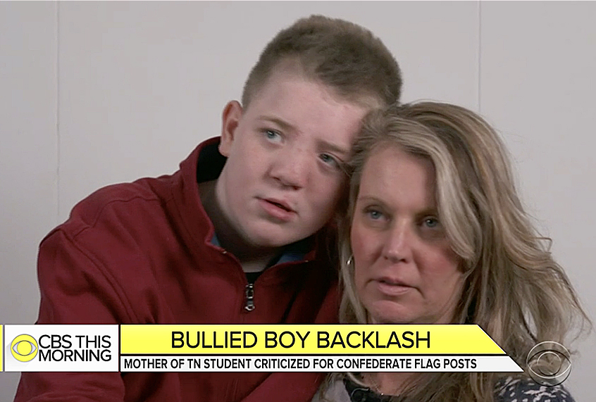 Keaton Jones and his mother Kimberly Jones (CBS)