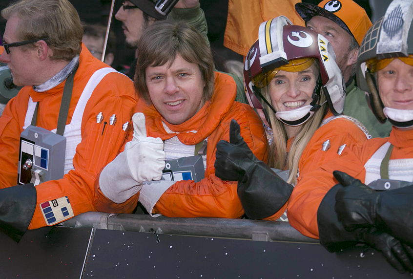 Star Wars fans waiting for the premiere of "Star Wars: The Last Jedi" (AP/Joel C Ryan)