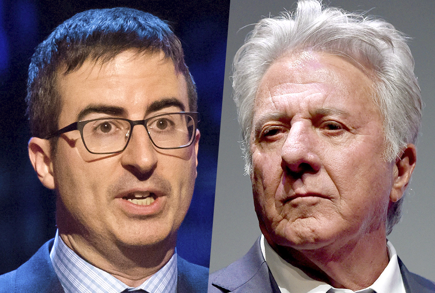 John Oliver; Dustin Hoffman (AP/Charles Sykes/Getty/Jamie McCarthy)