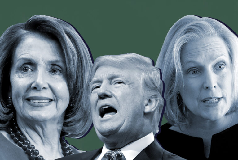 Nancy Pelosi; Donald Trump; Kirsten Gillibrand (AP/Salon)