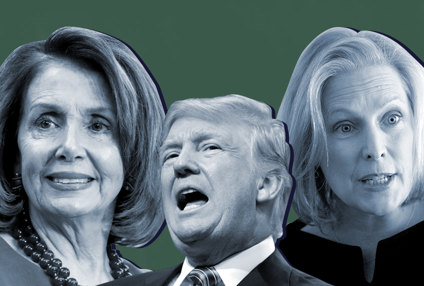 Nancy Pelosi; Donald Trump; Kirsten Gillibrand (AP/Salon)