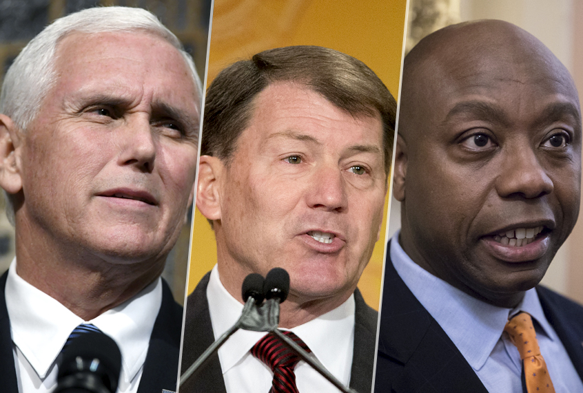 Mike Pence; Mike Rounds; Tim Scott (Getty/AP/Salon)
