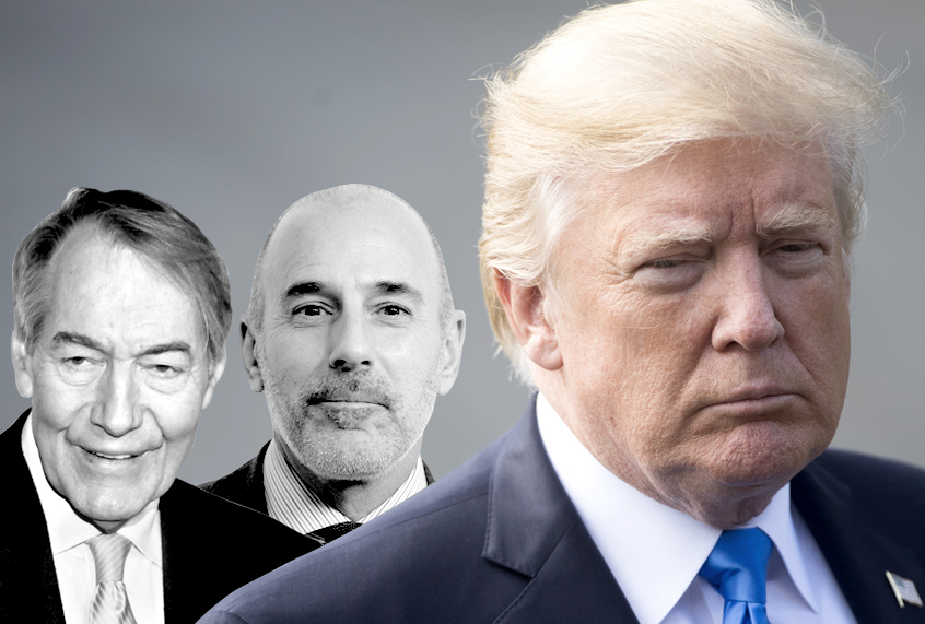 Charlie Rose; Matt Lauer; Donald Trump (AP/Getty/Salon)