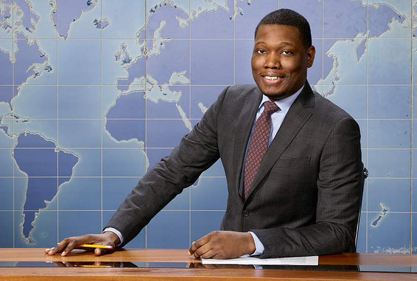 Michael Che on "Saturday Night Live: Weekend Update" (NBC/Mary Ellen Matthews)